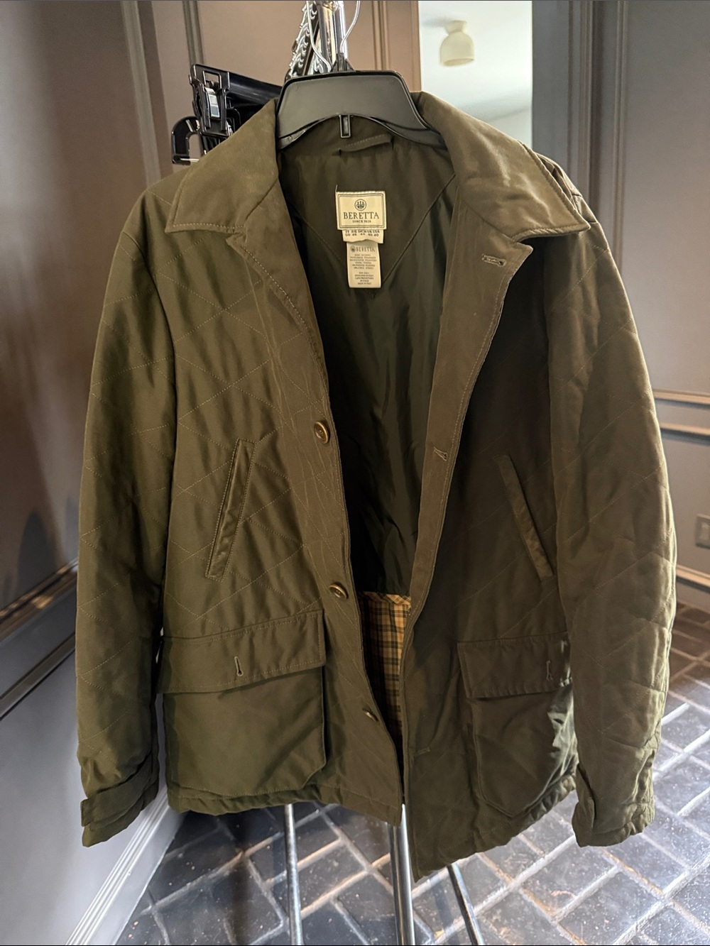 Beretta Quilted Performance Jacket for Men in Olive